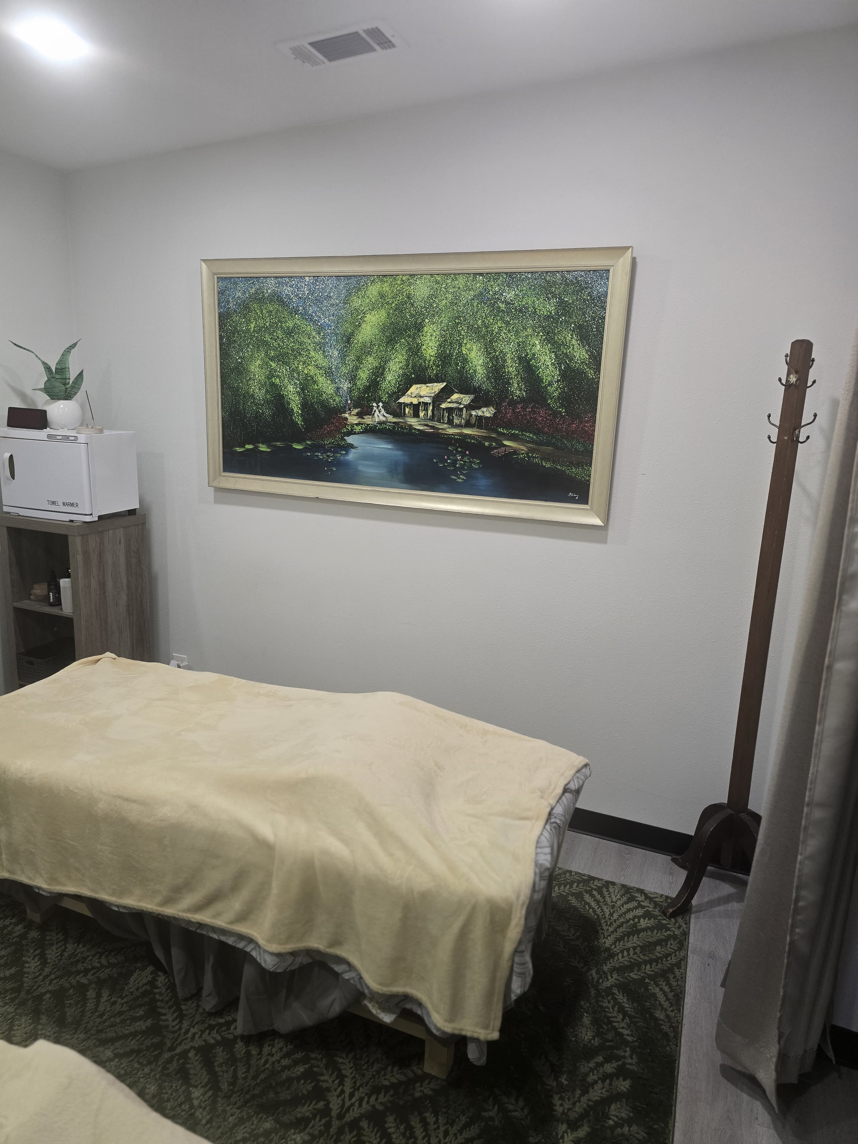 Private massage room with new furnishings